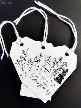 Geschenkanhänger Karte Merry Christmas